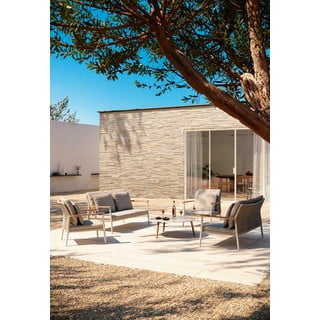 Set da giardino crema per 4 persone Ray - Diphano