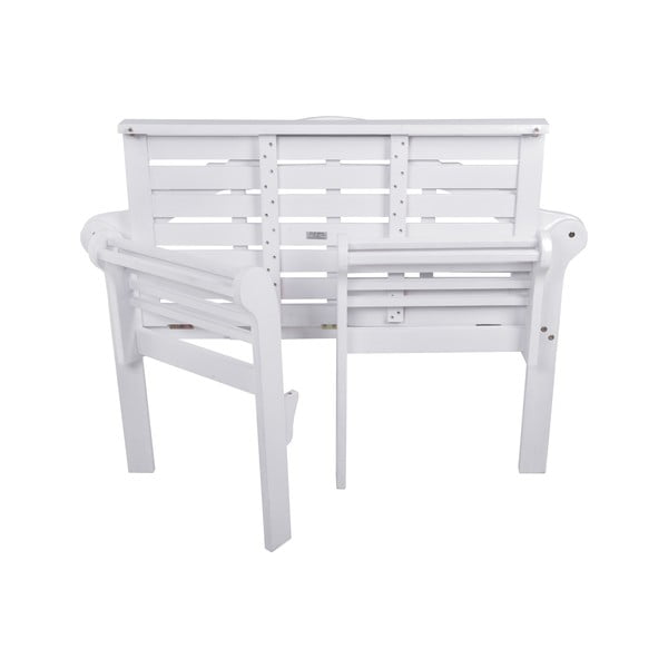 Panchina da giardino in legno bianco Pattaya - Garden Pleasure-image-2