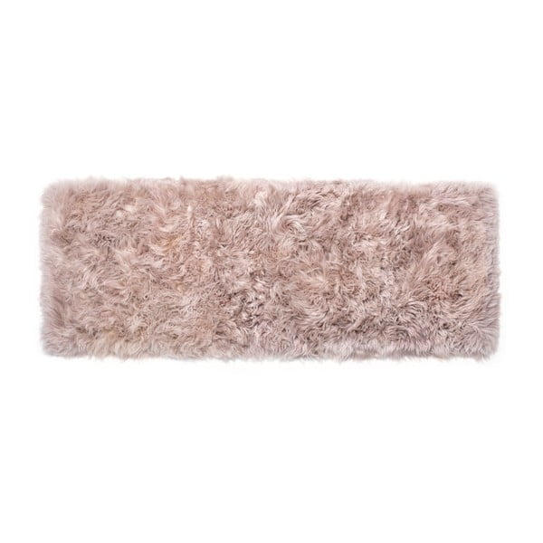 Tappeto in lana di pecora marrone chiaro Zealand Long, 70 x 190 cm - Royal Dream