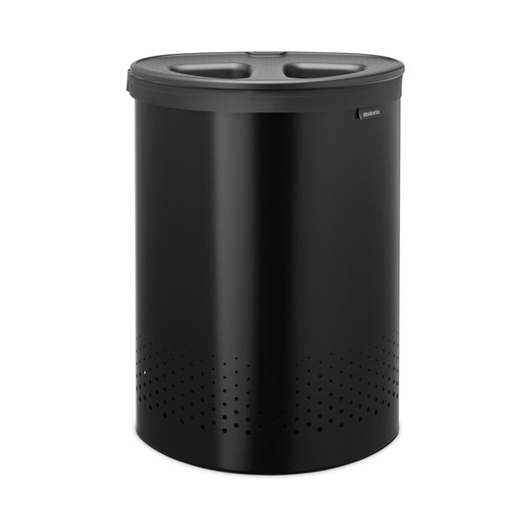 Cesto portabiancheria in metallo nero opaco 55 l Selector - Brabantia