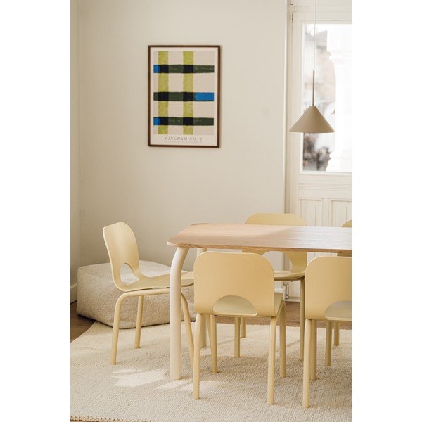 Tavolo da pranzo con piano effetto rovere 80x140 cm Meko – noo.ma-image-3