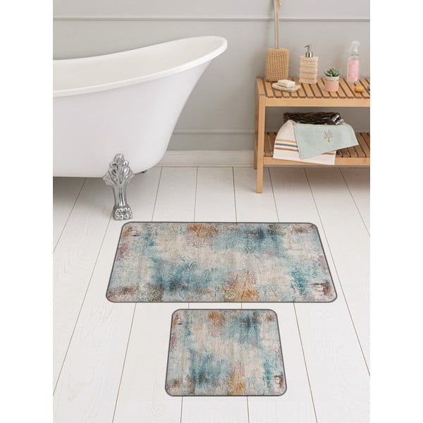 Tappetini da bagno grigio-blu in set di 2 pezzi 60x100 cm - Mila Home-image-2