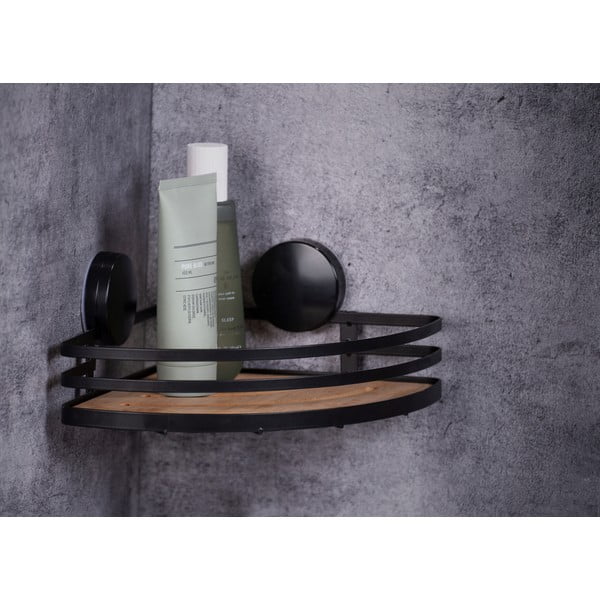 Mensola angolare nera per il bagno Alba - Wenko-image-1