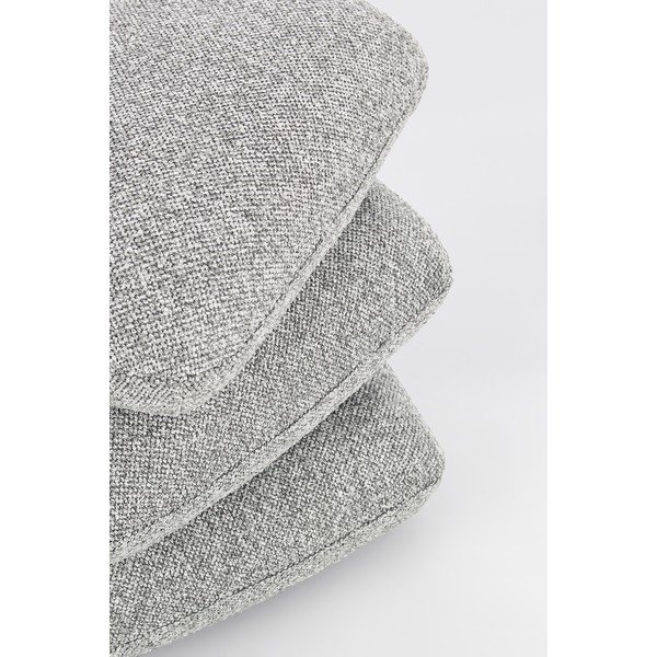 Poggiapiedi grigio con rivestimento in bouclé Antara – Bizzotto-image-4