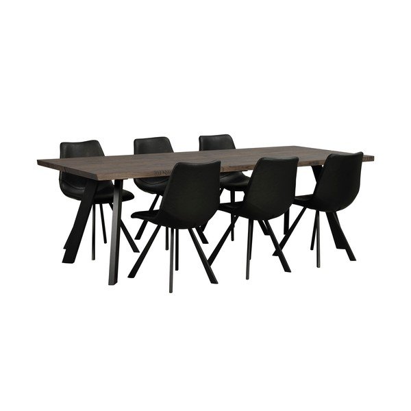 Tavolo da pranzo in rovere marrone scuro, 240 x 100 cm Fred - Rowico-image-4