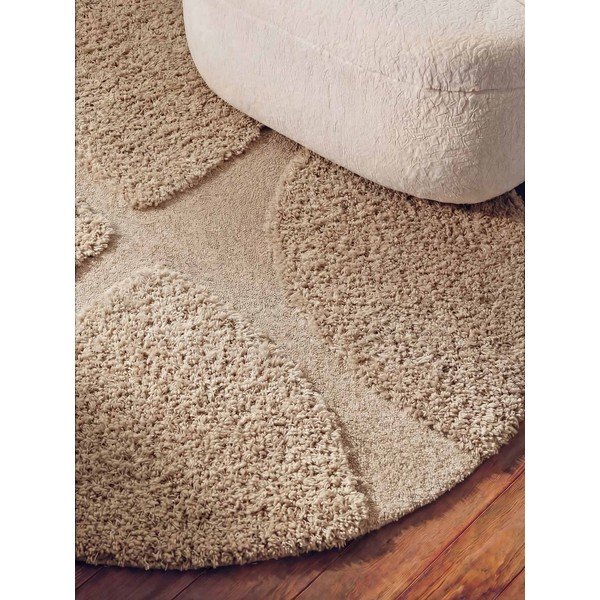 Tappeto rotondo beige tessuto a mano ø 160 cm Lambeth Jasper – Ted Baker-image-3