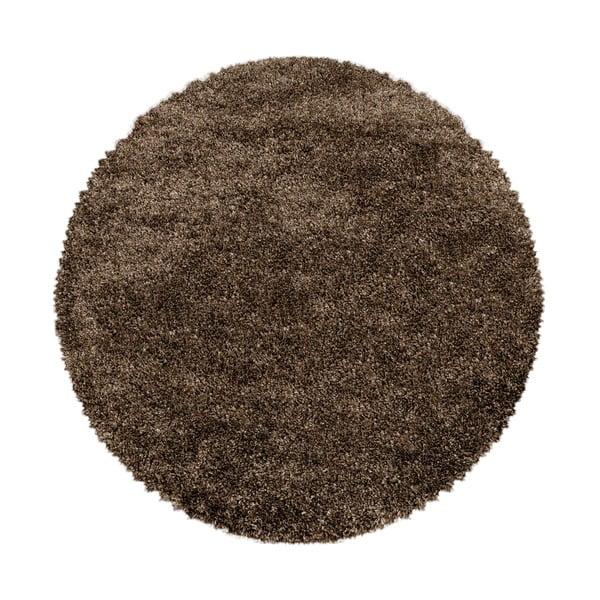 Tappeto rotondo marrone scuro ø 80 cm Fluffy - Ayyildiz Carpets