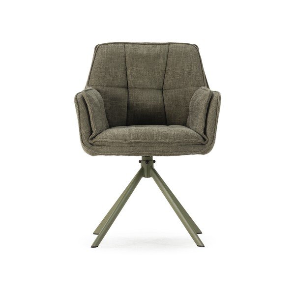 Set di sedie da pranzo verde in imbottito 2 pz Keiko – Marckeric-image-2