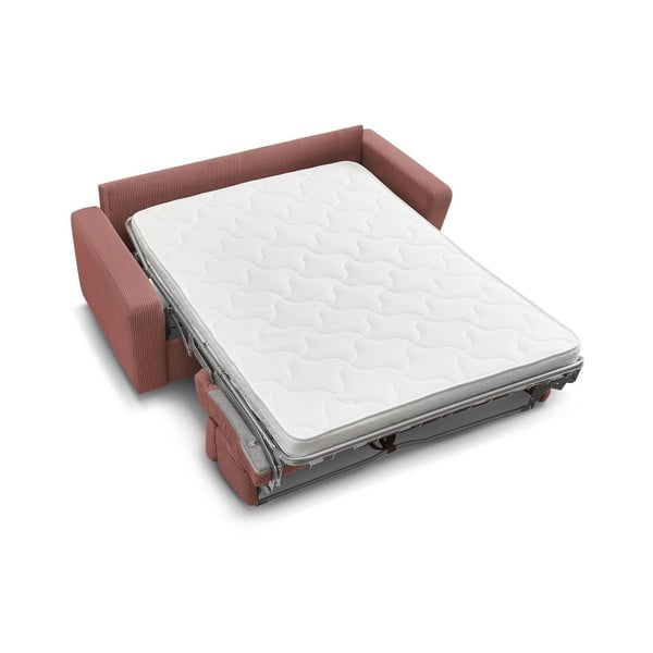 Divano rosa allungabile con rivestimento in velluto a coste 195 cm Monaco – Bobochic Paris-image-4