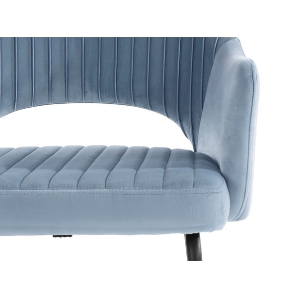 Sedie da pranzo in velluto azzurro in set di 2 pezzi Britney - Støraa-image-1