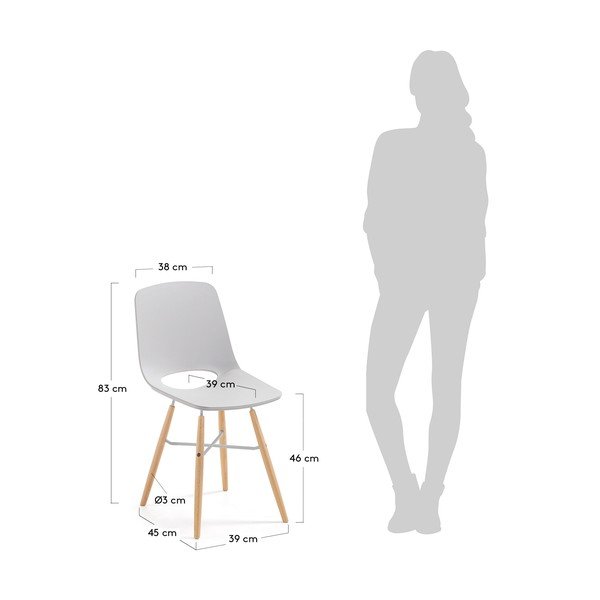 Set di 2 sedie da pranzo grigie Kint - La Forma-image-1