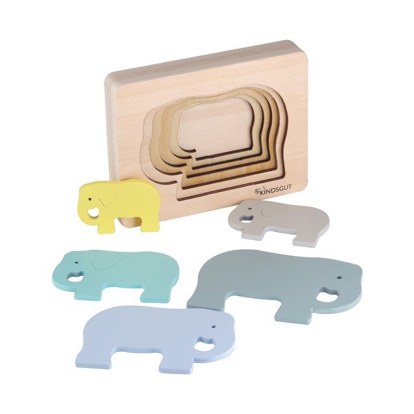 Puzzle a inserimento in legno Elephant - Kindsgut-image-4