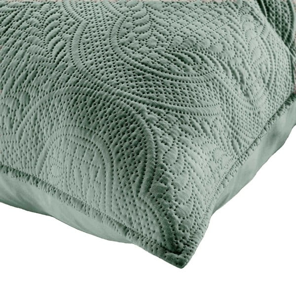 Set con copriletto e federa verde in microfibra 240x260 cm Romane – douceur d'intérieur-image-3