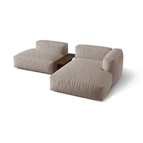 Divano angolare componibile beige (angolo destro) Martina - Micadoni Home-image-2