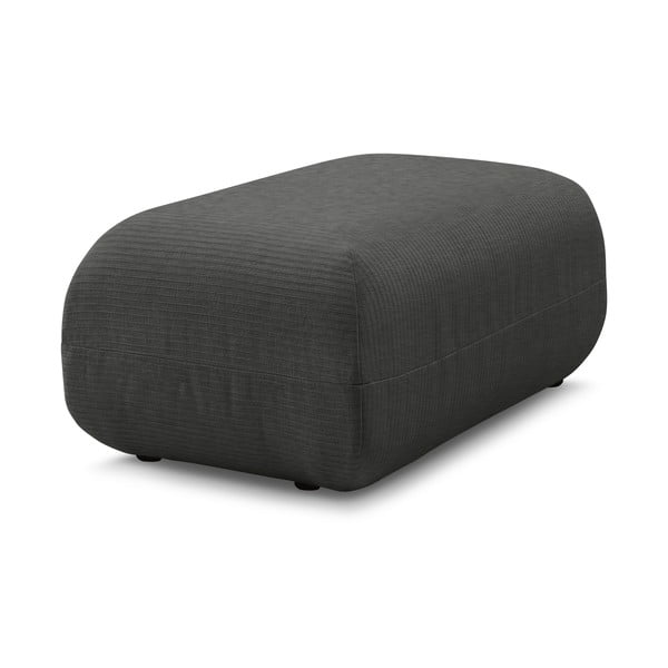 Pouf in velluto a coste grigio Lecomte - Bobochic Paris-image-4