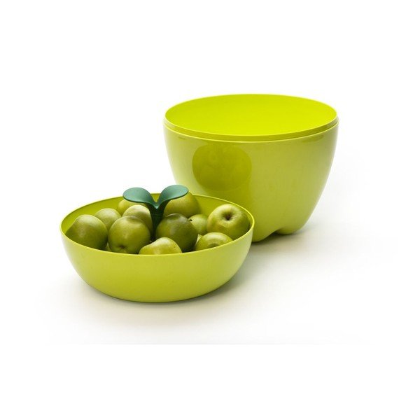 Ciotola con coperchio QUALY Mini Happle Container, verde - Qualy-image-1
