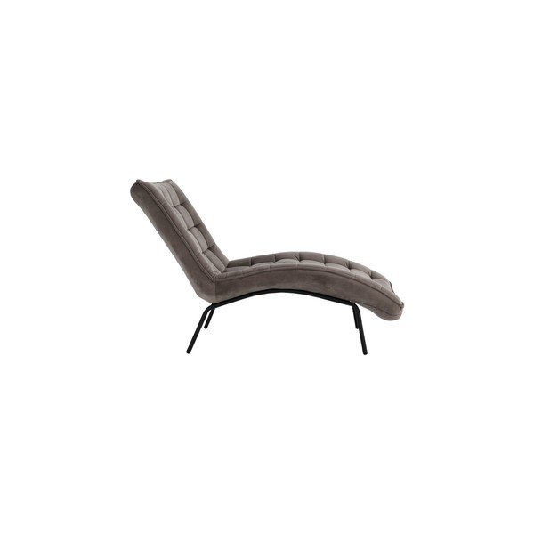 Chaise longue greige con rivestimento in velluto Legend – Ellos Home-image-3
