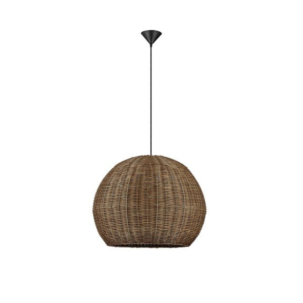Lampadario di colore naturale in rattan ø 39 cm Rielo – Nova Luce