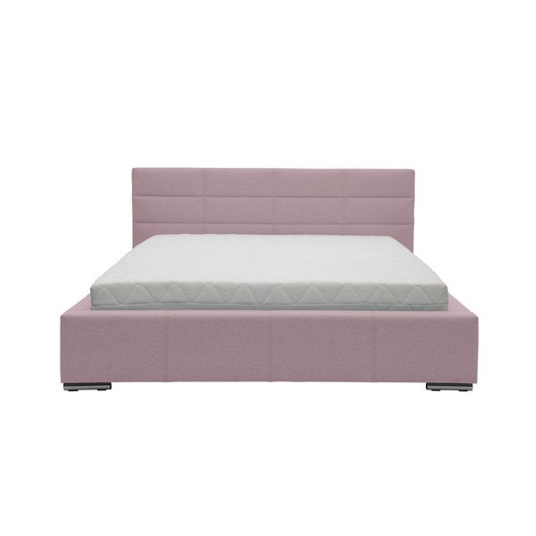 Světle růžová dvoulůžková postel Mazzini Beds Reve, 140 x 200 cm-image-3