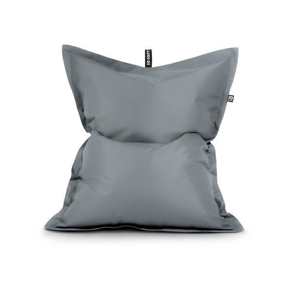 Puof a sacco grigio con rivestimento in finta pelle Pad XL – So Soft?