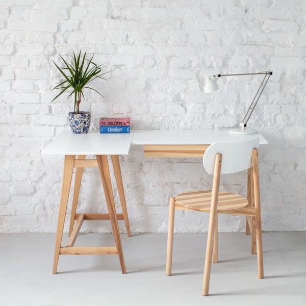 Tavolo da lavoro con piano bianco 85x115 cm Luka - Ragaba-image-1