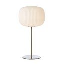 Lampada da tavolo bianca/argentata con paralume in vetro (altezza totale 50 cm) Sober – Markslöjd