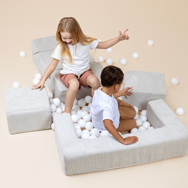 Gioco per psicomotricità turchese in velluto a coste 6 pz altezza totale 40 cm 100x35 cm Montessori – Meowbaby-image-1