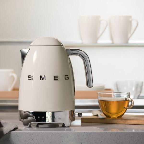Bollitore color crema in acciaio inox 1,7 l 50's Retro Style – SMEG-image-2
