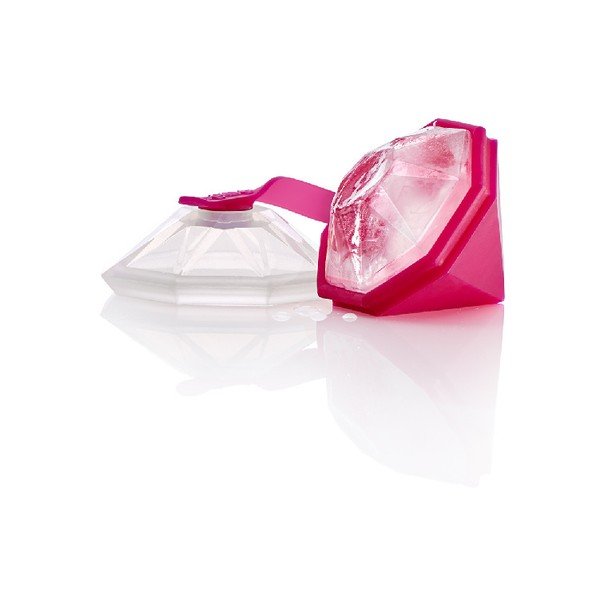 Růžová silikonová forma ve tvaru diamantu Lékué Mold-image-1