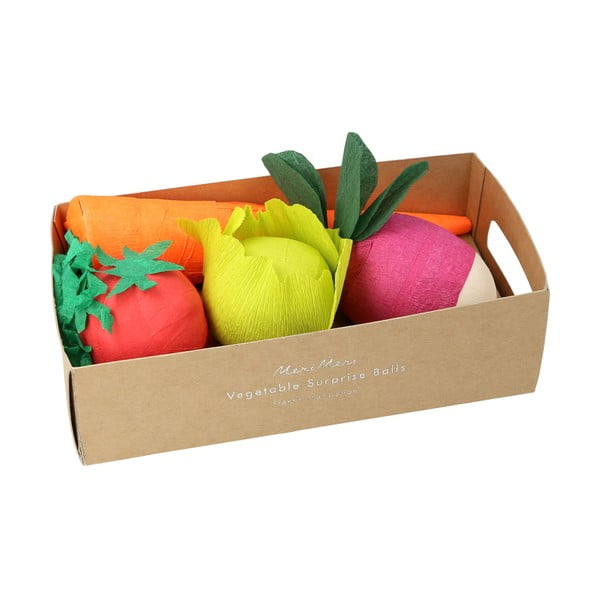 Accessori per feste in set da 4 Vegetable Surprise Balls - Meri Meri