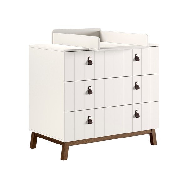 Cassettiera per bambini beige con fasciatoio 98,5x94x57 cm Sezane – Vipack