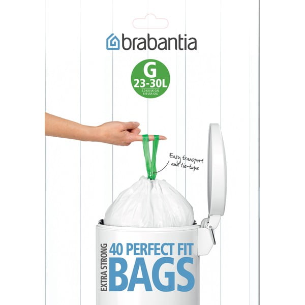 Sacchetti della spazzatura 40 pz 30 l PerfectFit G - Brabantia