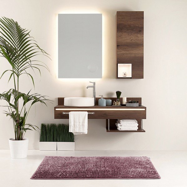 Tappeto da bagno viola , 70 x 120 cm Bati - AmeliaHome-image-1