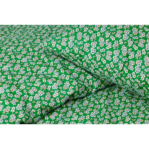 Biancheria da letto singola in cotone sateen verde 140x200 cm Pleasantly - JUNA-image-2