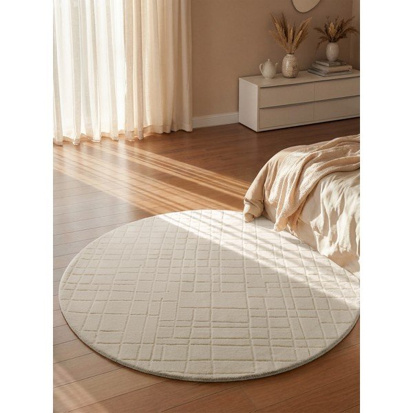 Tappeto rotondo color crema in lana ø 160 cm Kenso – Villeroy&Boch-image-1
