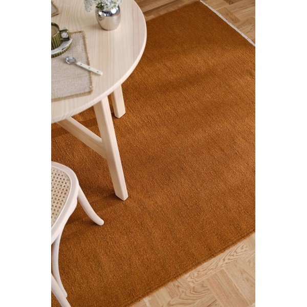 Tappeto color senape in misto lana tessuto a mano 200x300 cm Row – Jotex-image-1