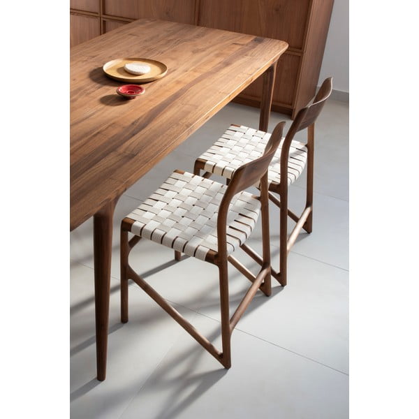 Sedia da pranzo bianca/marrone Fawn – Gazzda-image-2