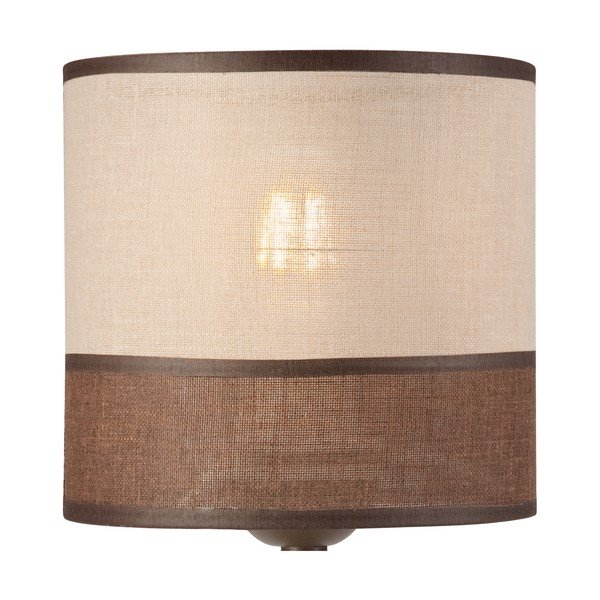 Lampada da tavolo marrone scuro con paralume in tessuto, altezza 30 cm Andrea - LAMKUR-image-4