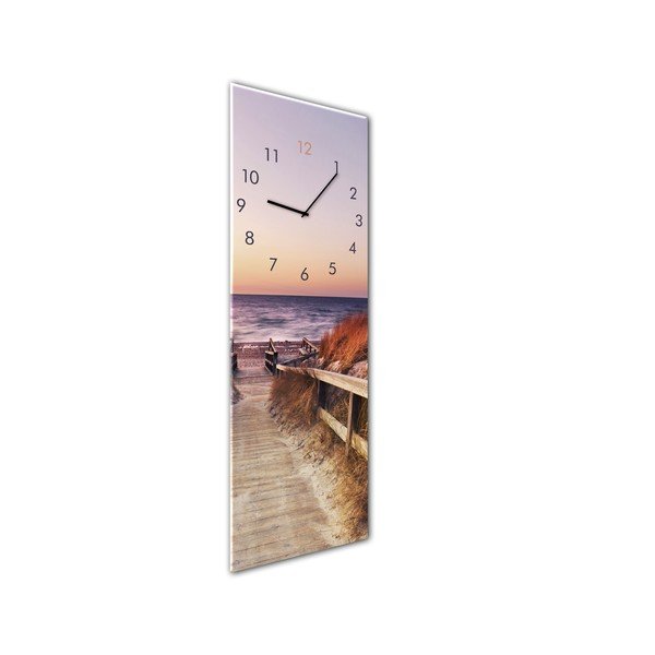 Orologio da parete Glassclock Sunset, 20 x 60 cm - Styler-image-1
