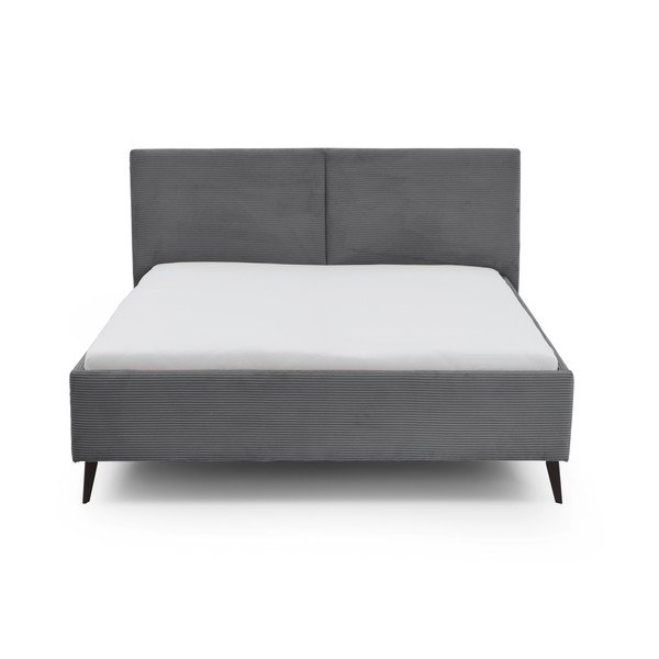 Letto matrimoniale imbottito grigio rete non inclusa 180x200 cm Lando – Meise Möbel-image-4