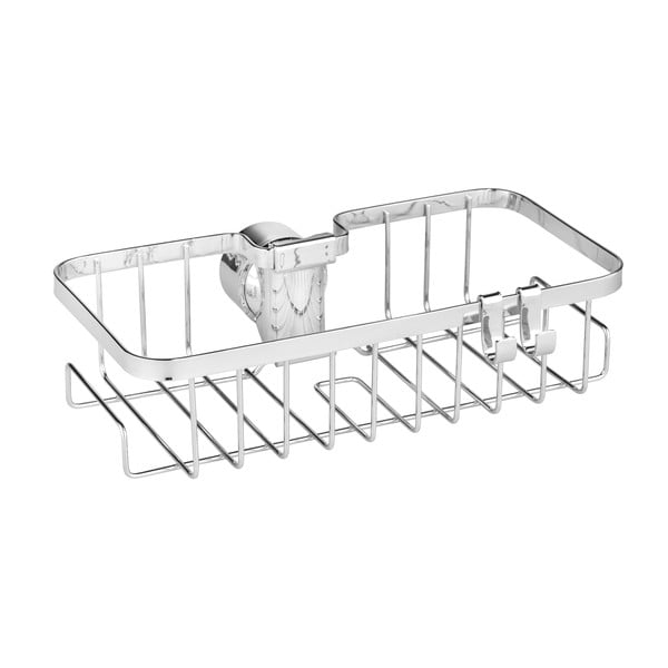 Mensola da bagno autoportante in acciaio inox in colore argento Floresta - Wenko-image-3