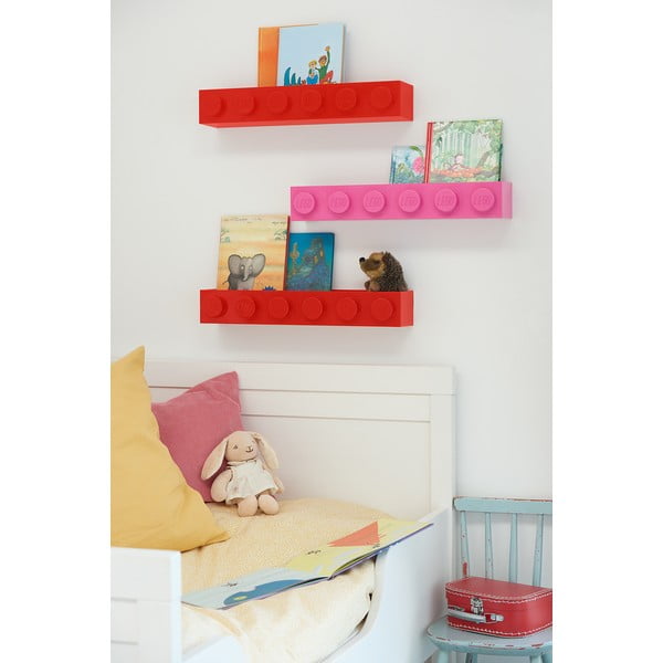Mensola a muro rossa per bambini Sleek - LEGO®-image-1