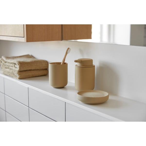 Portasapone in porcellana beige Ume - Zone-image-3