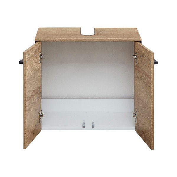 Mobile da lavabo di colore naturale con effetto rovere da appendere 53x60 cm Quickset 395 – Pelipal-image-3