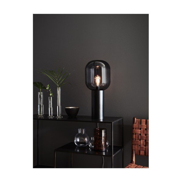 Lampada da tavolo grigia Brooklyn Smoke, ø 24 cm - Markslöjd-image-1