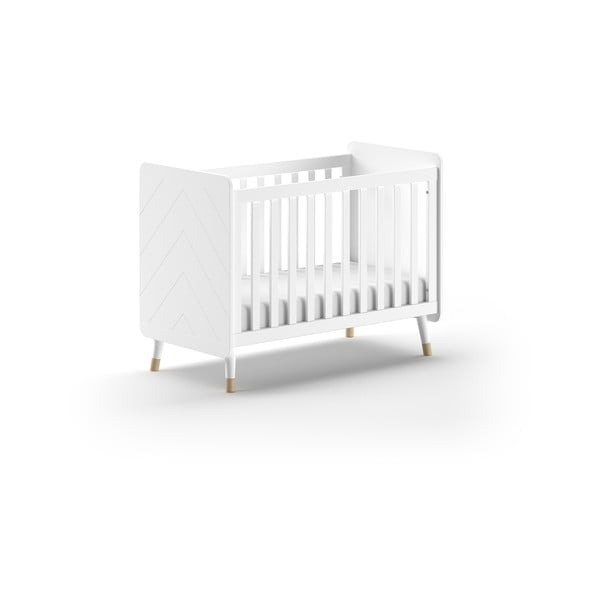 Lettino in legno di pino bianco 60x120 cm BILLY - Vipack-image-2