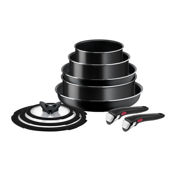 Set di pentole in alluminio 10 pezzi INGENIO EASY COOK & CLEAN BLAC L1549042 - Tefal