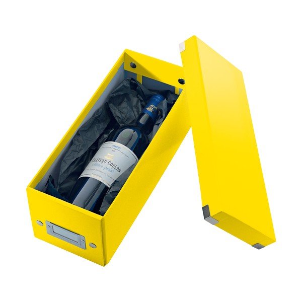 Scatola di cartone giallo con coperchio 14x35x14 cm Click&Store - Leitz-image-3