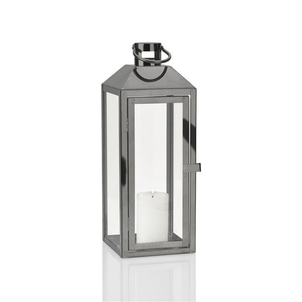 Lucerna Villa Collection Clear Titanium, výška 40 cm