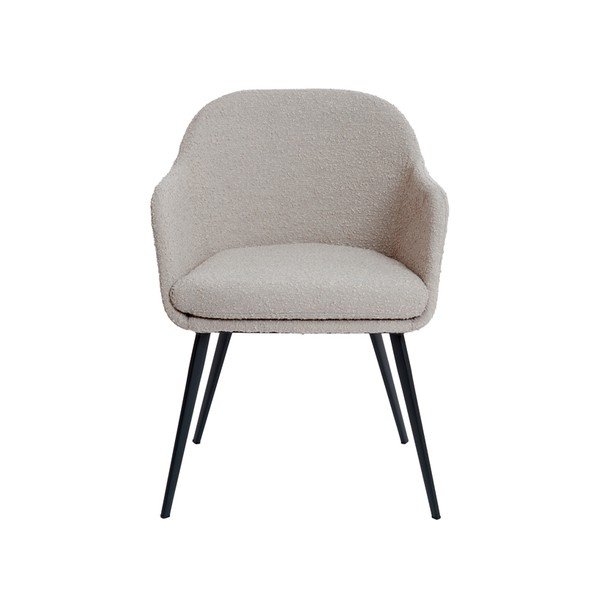 Sedia da pranzo beige in imbottito con braccioli Leone – Light & Living-image-1